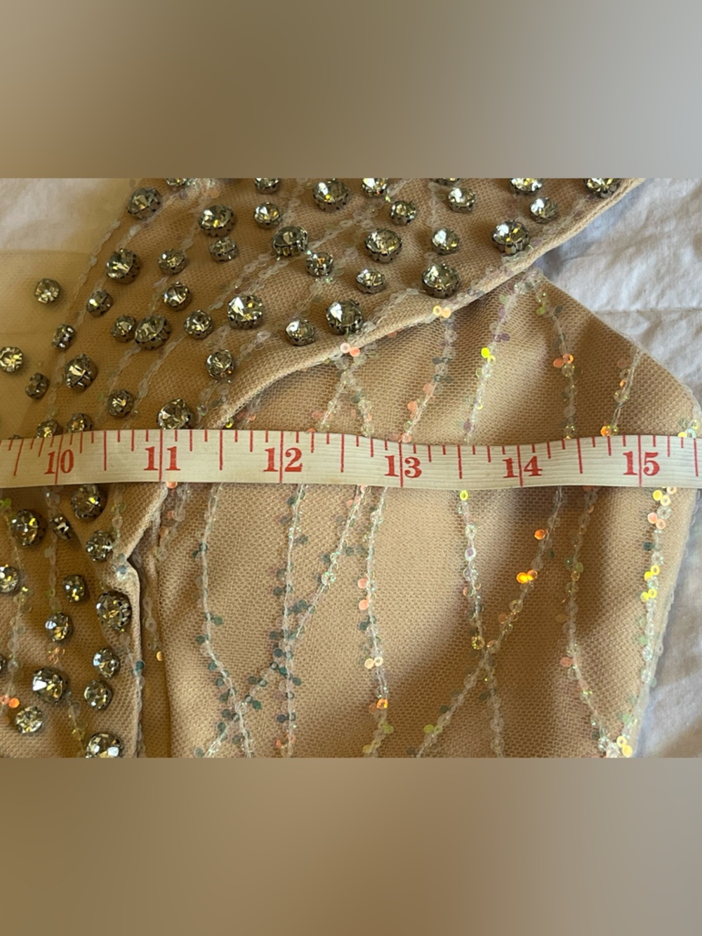 Elegant Feathered Halter Mini Dress in Champagne - Picture 12 of 14